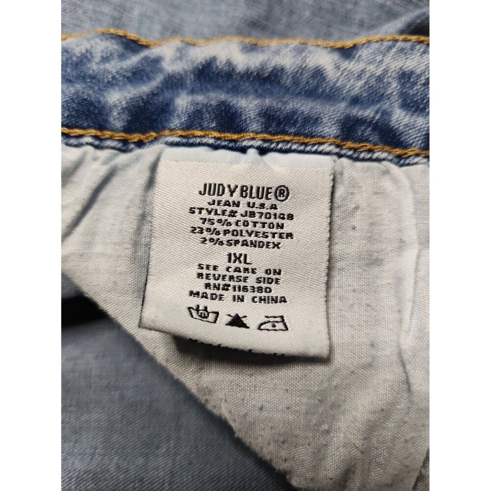 Judy‎ Blue Women's Size 1X Distressed Denim Stretch Jeans - Picture 5 of 5